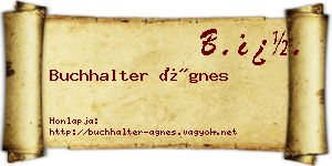 Buchhalter Ágnes névjegykártya